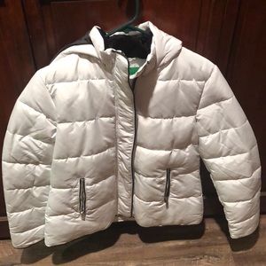 White puffer jacket